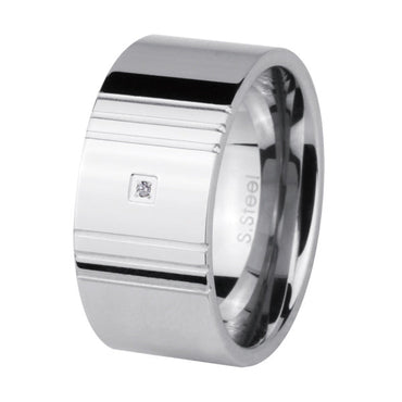 RSS492  STAINLESS STEEL RING ERODING CZ AAB CO..