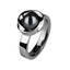 RSS523  STAINLESS STEEL RING WITH PEARL AAB CO..