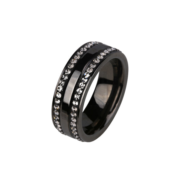RSS535  STAINLESS STEEL RING WITH FOIL STONE