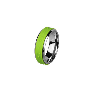 RSS549  STAINLESS STEEL RING PVD WITH SILICONE AAB CO..