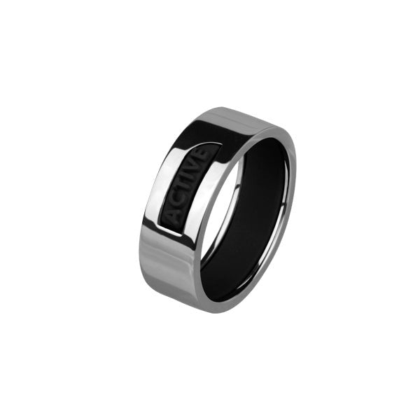 RSS550  STAINLESS STEEL RING PVD WITH SILICONE AAB CO..