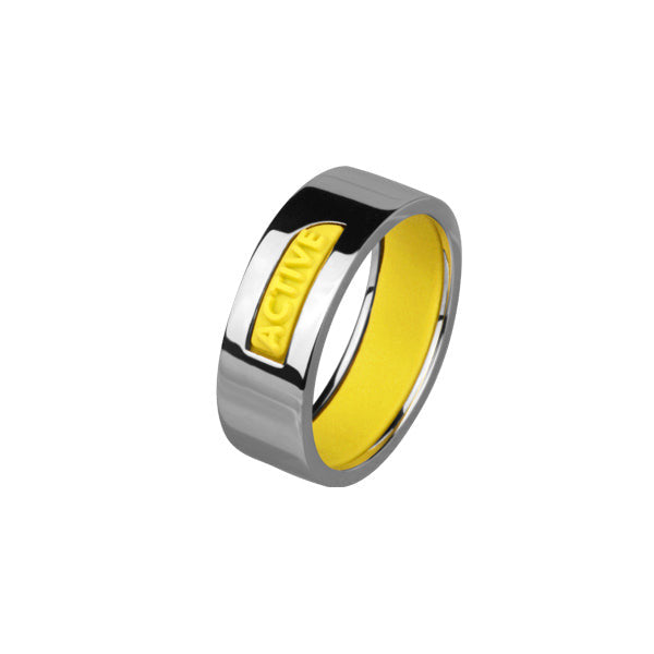 RSS550  STAINLESS STEEL RING PVD WITH SILICONE AAB CO..