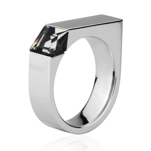 RSS614  STAINLESS STEEL RING CRYSTAL