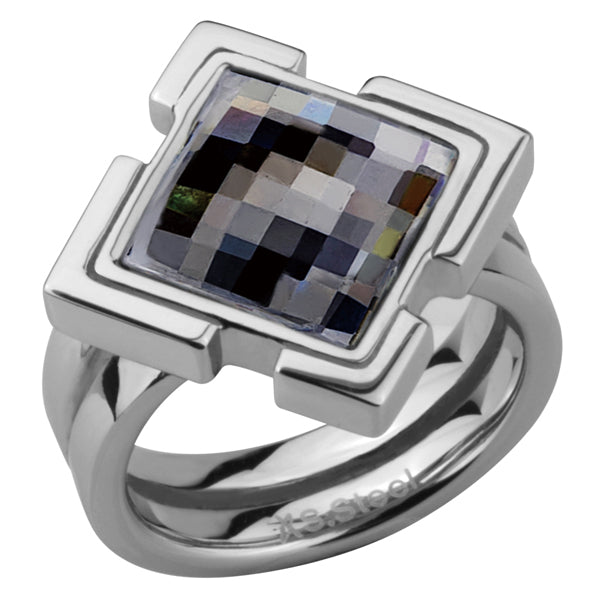 RSS861 STAINLESS STEEL RING CRYSTAL AAB CO..