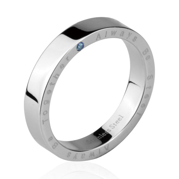 RSSC33  STAINLESS STEEL RING CZ AAB CO..