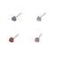 SN8.S1 NOSE STUD-HEART STONE PRONG AAB CO..