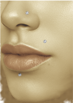ABN1 NOSE STUD WITH JEWELLED BALL AAB CO..