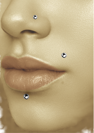 BBN3 NOSE STUD WITH STEEL BALL AAB CO..