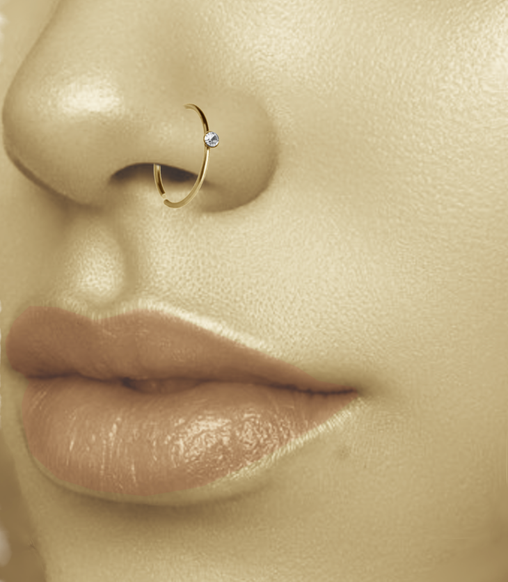 JBRN03 NOSE STUD WITH ROUND DESIGN AAB CO..