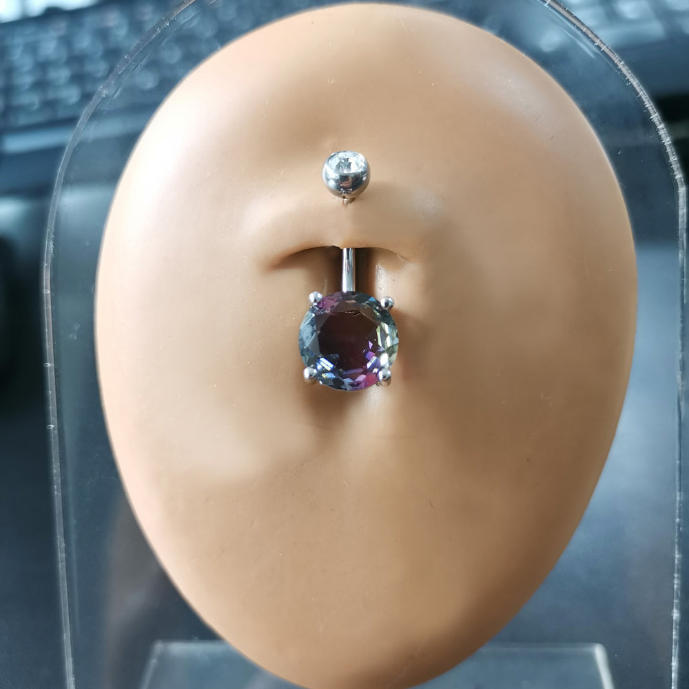 TBPN419 BANANA WITH ROUND GLASS STONE AAB CO..