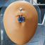 TBPN419 BANANA WITH ROUND GLASS STONE AAB CO..