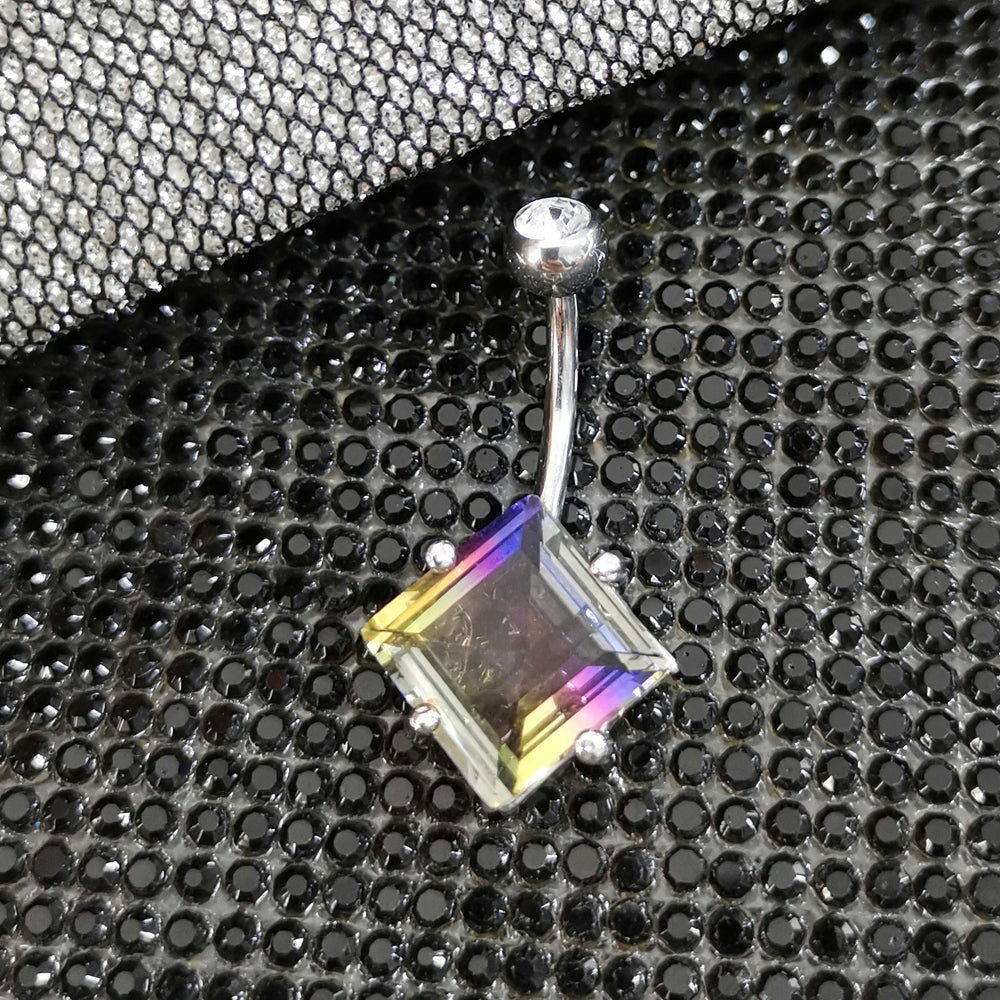 TBPN420 BANANA WITH SQUARE GLASS STONE AAB CO..