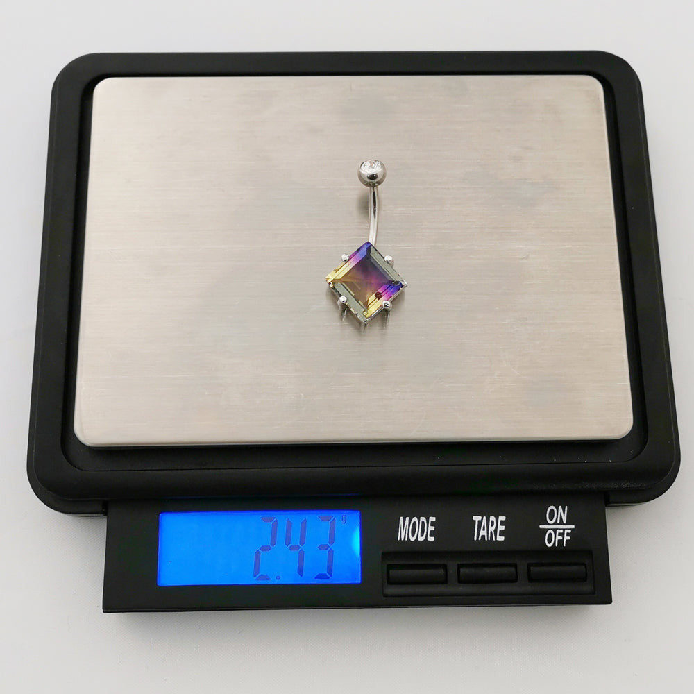 TBPN420 BANANA WITH SQUARE GLASS STONE AAB CO..
