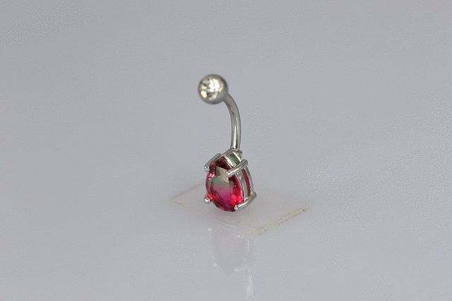 TBPN421 BANANA WITH PEAR SHAPE GLASS STONE