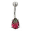 TBPN421 BANANA WITH PEAR SHAPE GLASS STONE