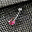 TBPN421 BANANA WITH PEAR SHAPE GLASS STONE