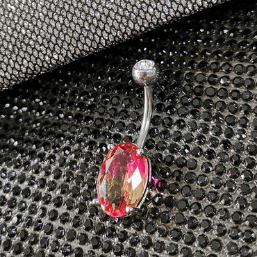 TBPN422 BANANA WITH OVAL SHAPE GLASS STONE AAB CO..