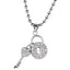 TNS26  BASE METAL NECKLACE WITH STAINLESS STEEL