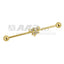 TRDT04 BARBELL WITH BATTERFLY DESIGN - GOLD/CRYSTAL / 1.6*35*5 / Base Metal