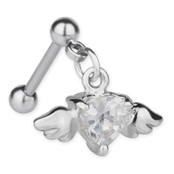 TRTH11 BARBELL WIRE WITH HEART DESIGN
