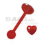 URHJ01 UV BARBELL WITH HEART DESIGN AAB CO..